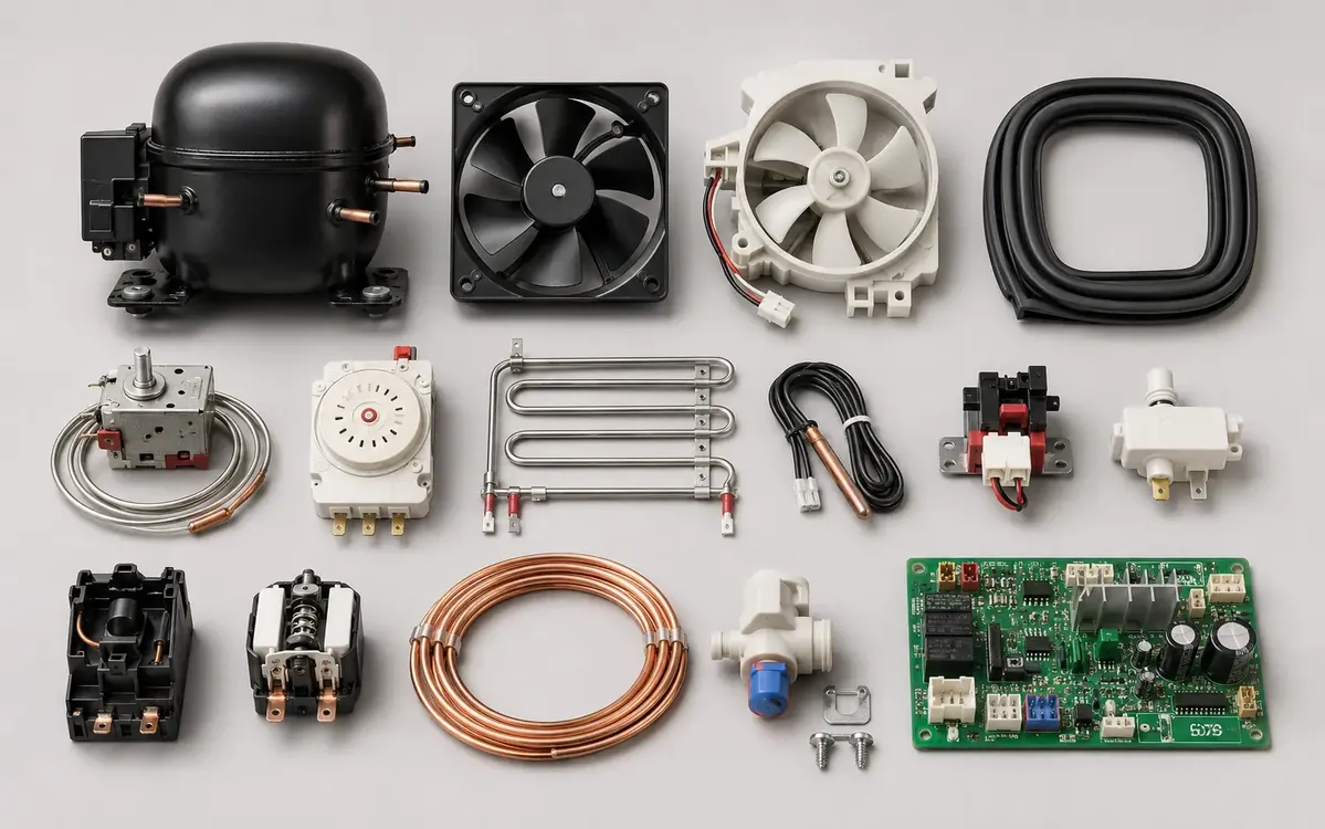 Components used in deep freezer repair